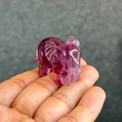 Natural Fluorite Elephant Figurine