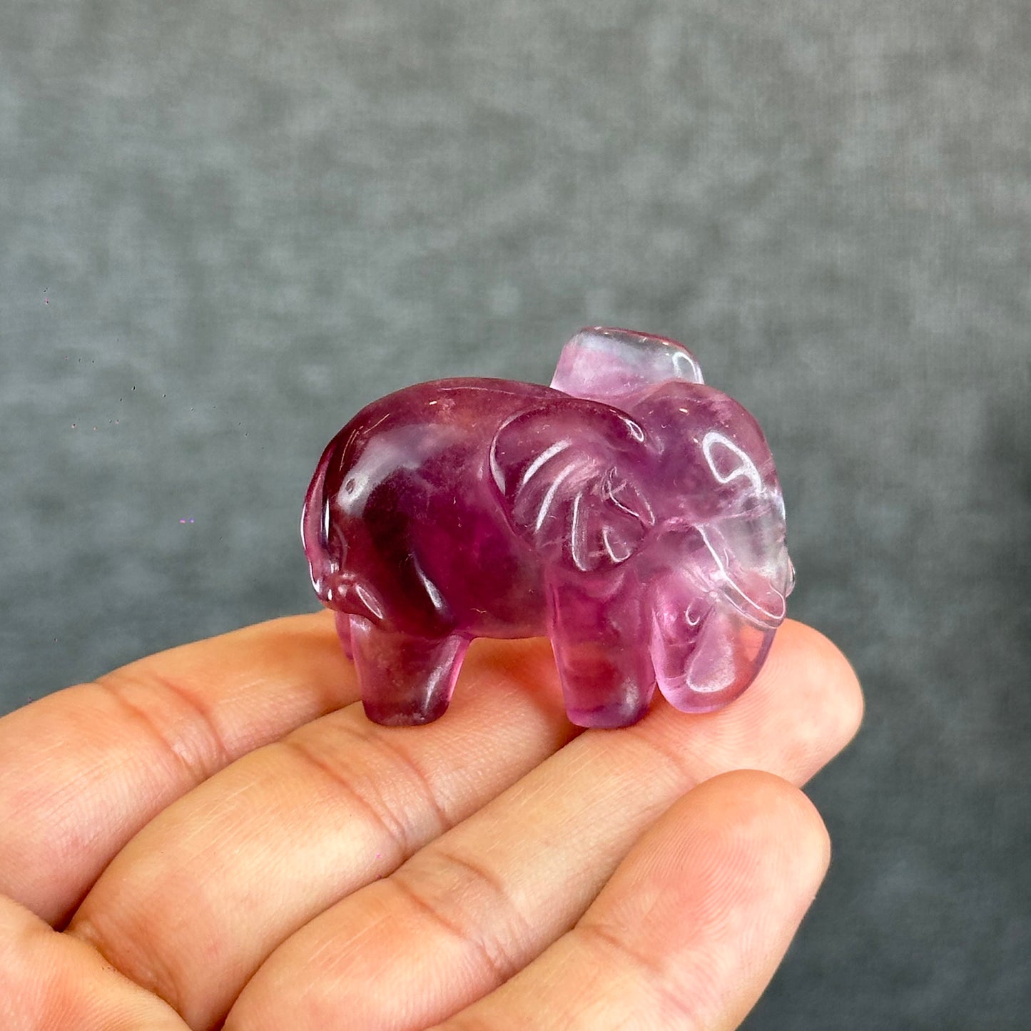 Natural Fluorite Elephant Figurine