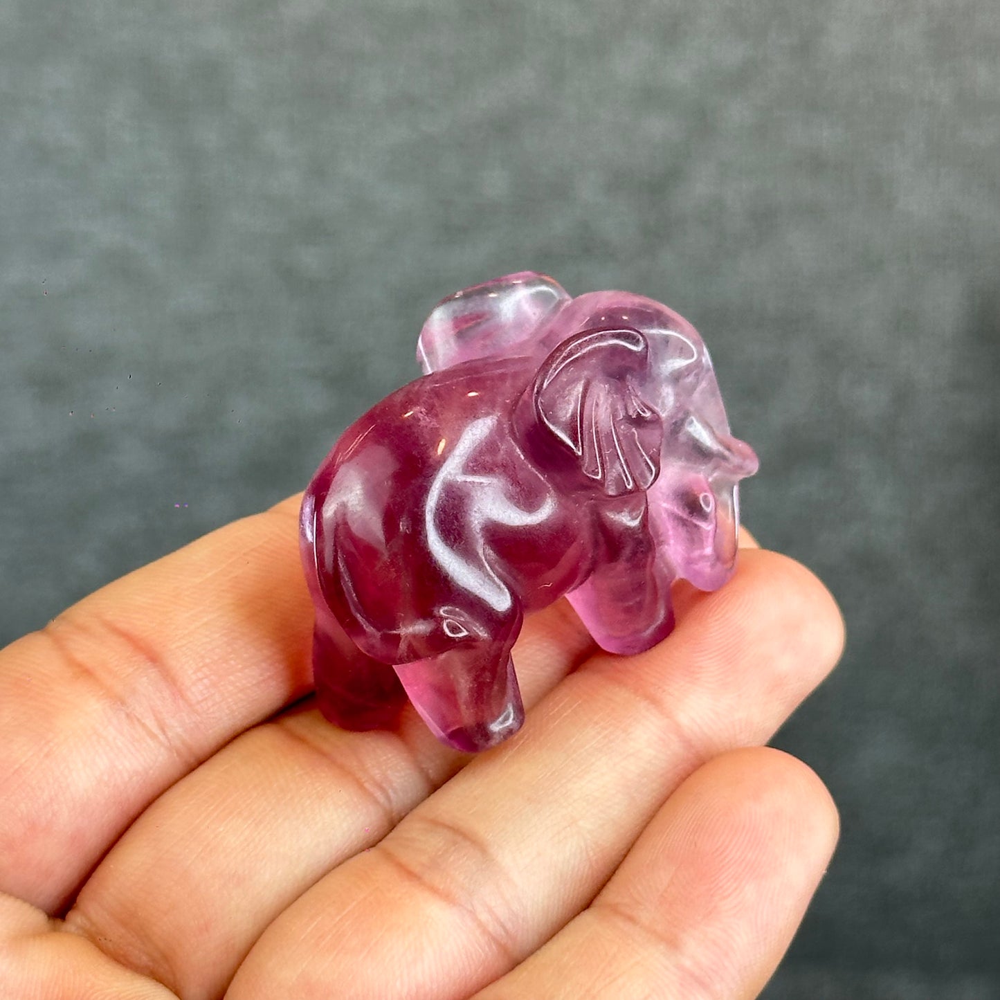 Natural Fluorite Elephant Figurine