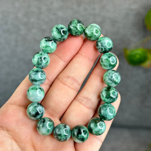 Natural Apple Green Son Thuy Jadeite Jade Bracelet Size 12.5-13 mm