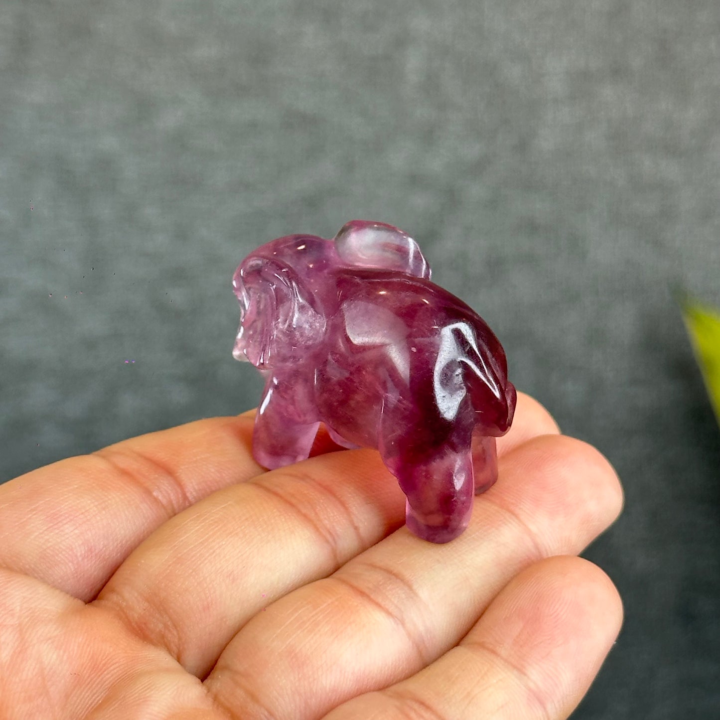 Natural Fluorite Elephant Figurine