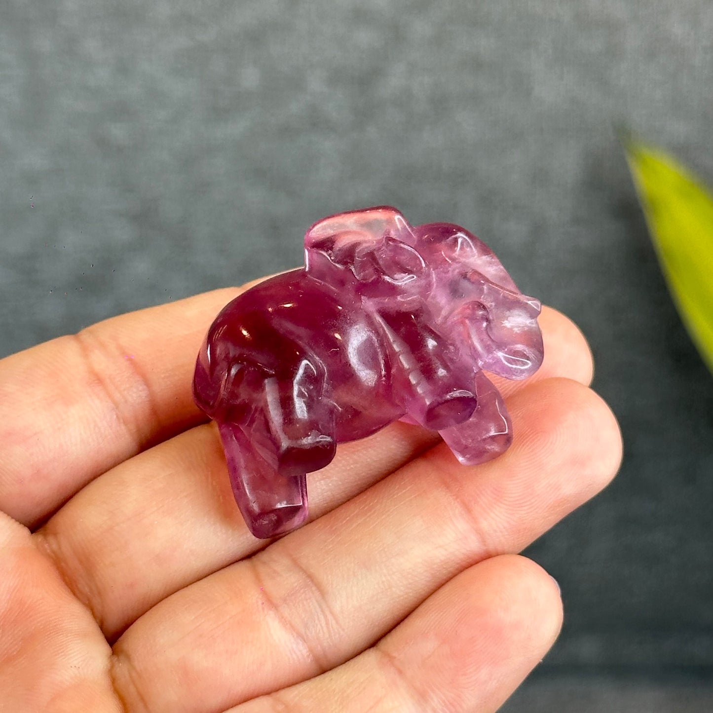 Natural Fluorite Elephant Figurine