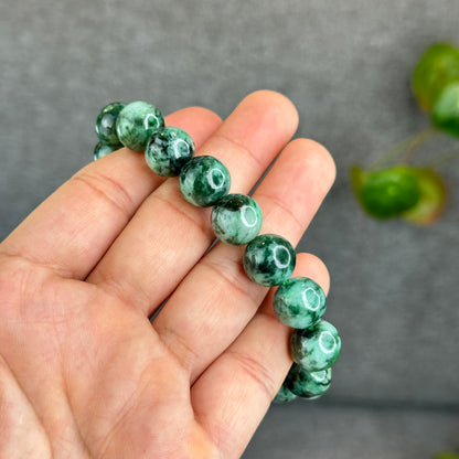 Natural Apple Green Son Thuy Jadeite Jade Bracelet Size 12.5-13 mm