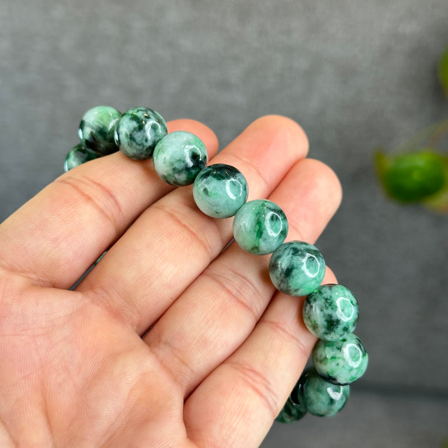 Natural Apple Green Son Thuy Jadeite Jade Bracelet Size 12.5-13 mm