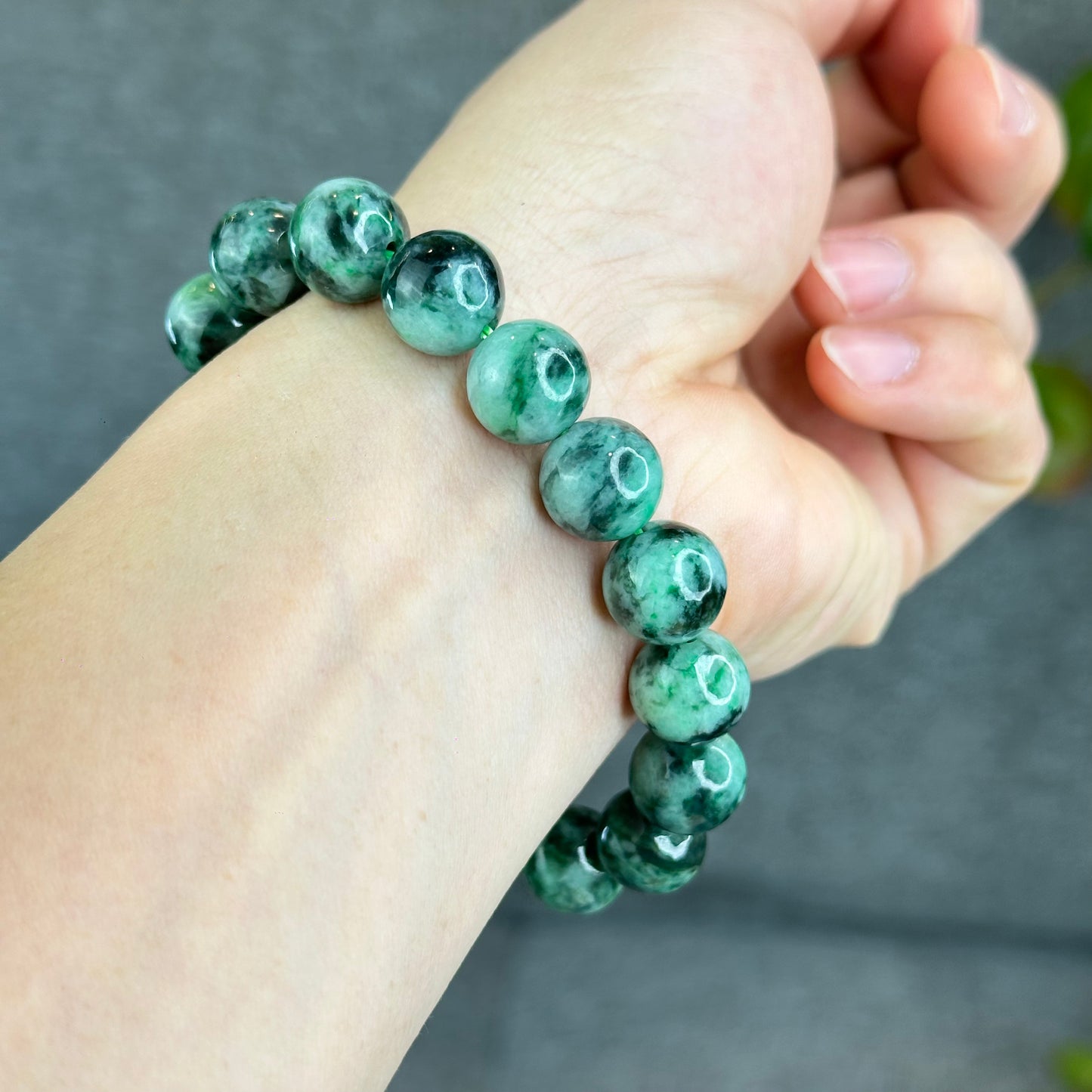 Natural Apple Green Son Thuy Jadeite Jade Bracelet Size 12.5-13 mm