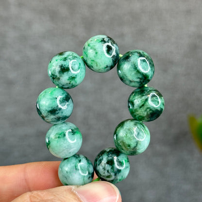 Natural Apple Green Son Thuy Jadeite Jade Bracelet Size 12.5-13 mm