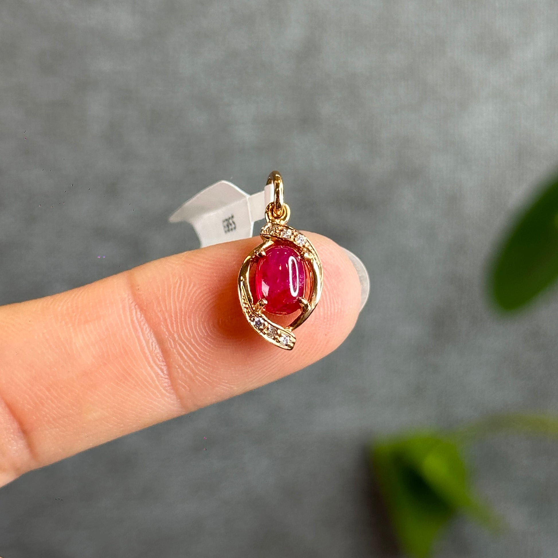Beautiful and Natural Ruby Pendant – Mountain Jade