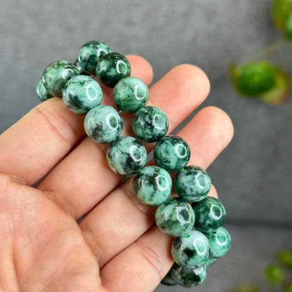 Natural Apple Green Son Thuy Jadeite Jade Bracelet Size 12.5-13 mm