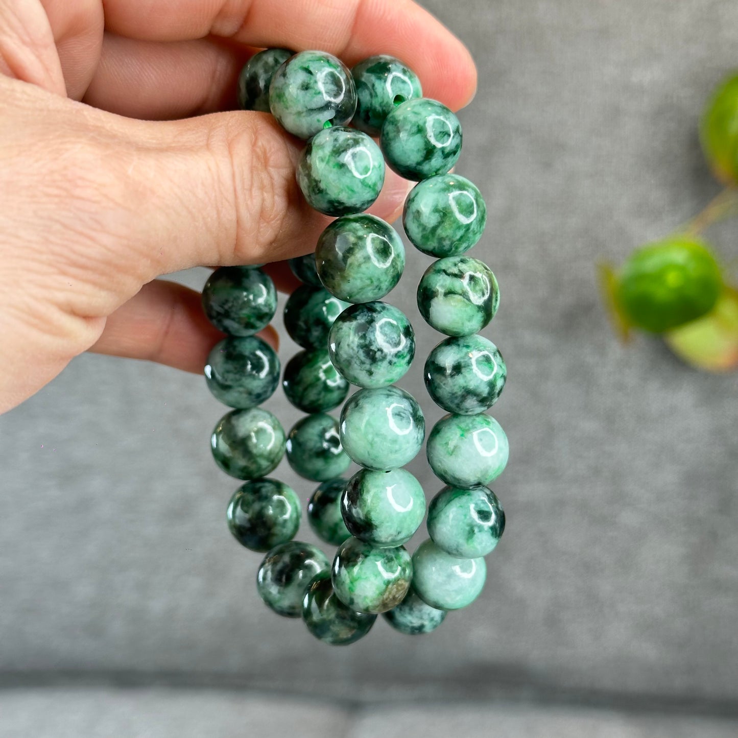 Natural Apple Green Son Thuy Jadeite Jade Bracelet Size 12.5-13 mm
