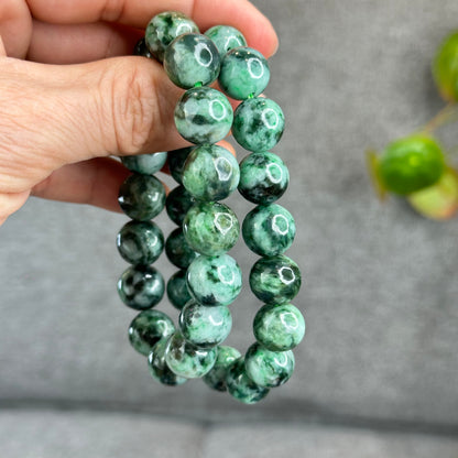 Natural Apple Green Son Thuy Jadeite Jade Bracelet Size 12.5-13 mm