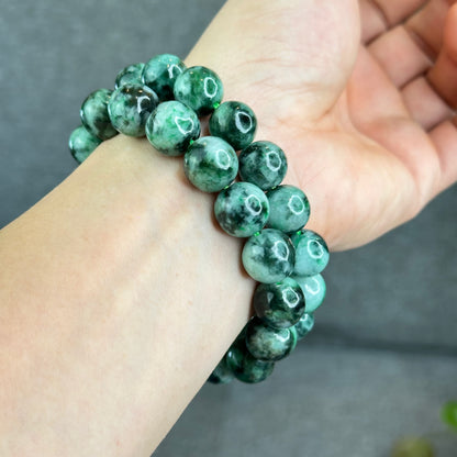 Natural Apple Green Son Thuy Jadeite Jade Bracelet Size 12.5-13 mm