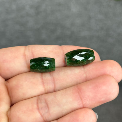 Natural Nephrite Jade Faceted Lu Thong Charm size 9.5 mm