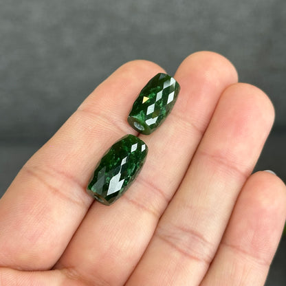 Natural Nephrite Jade Faceted Lu Thong Charm size 9.5 mm
