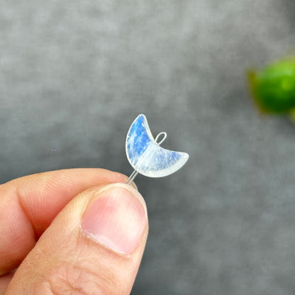 Natural Moonstone Half Moon Charm