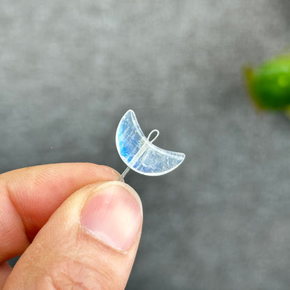 Natural Moonstone Half Moon Charm