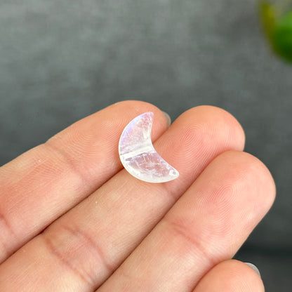 Natural Moonstone Half Moon Charm