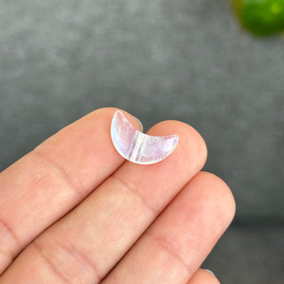 Natural Moonstone Half Moon Charm