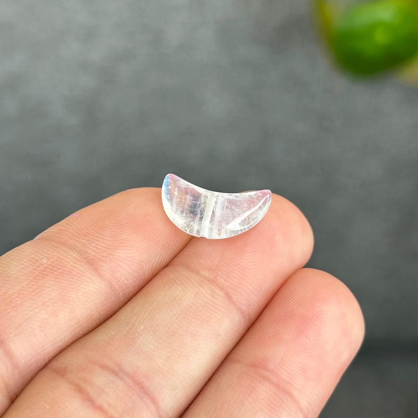 Natural Moonstone Half Moon Charm