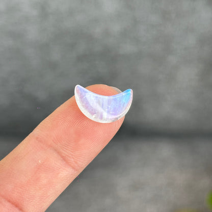 Natural Moonstone Half Moon Charm