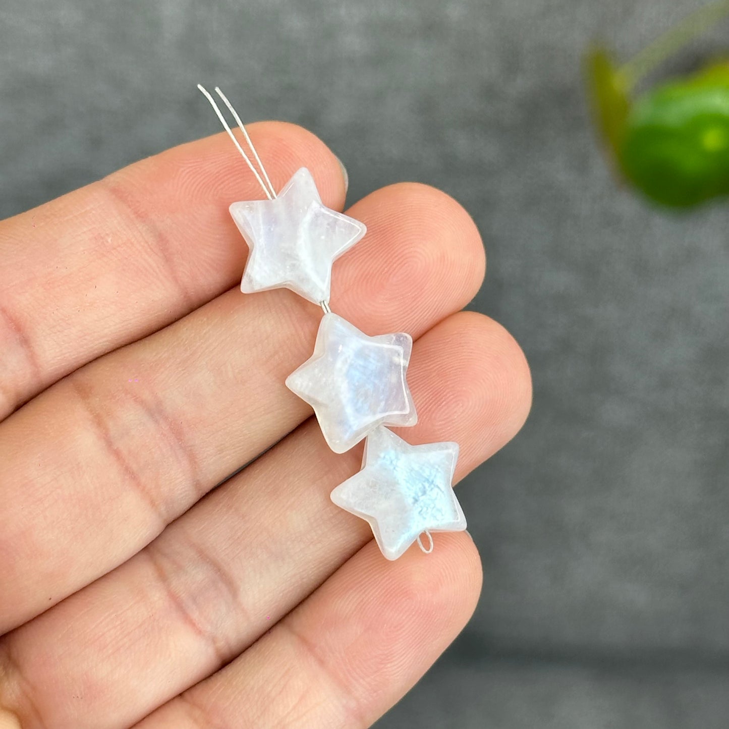 Natural Moonstone Star Charm