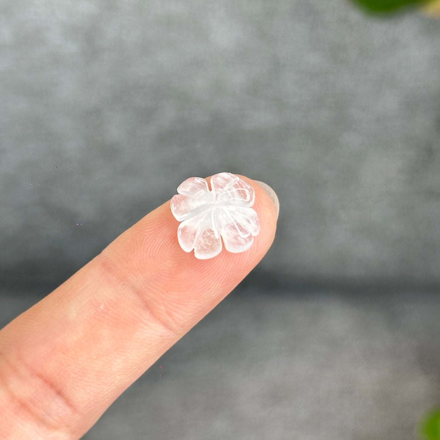 Natural Moonstone Four Leaf Clover Charm