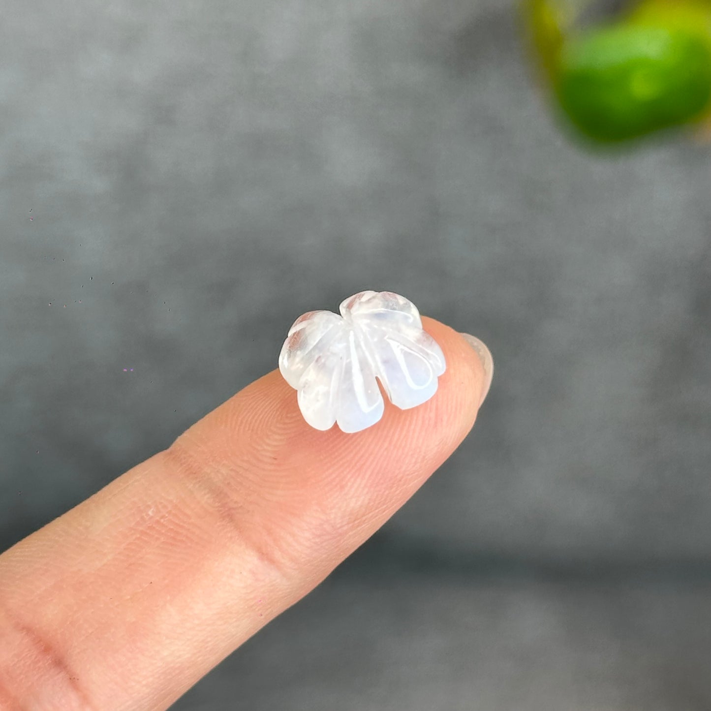 Natural Moonstone Four Leaf Clover Charm