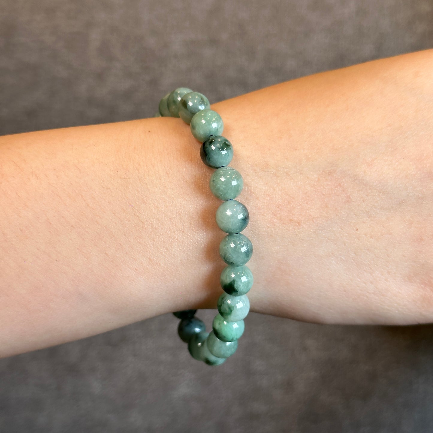 Natural Jadeite Jade Bracelet Size 8 mm