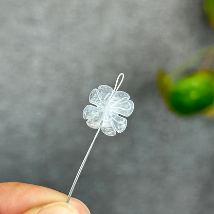 Natural Moonstone Four Leaf Clover Charm