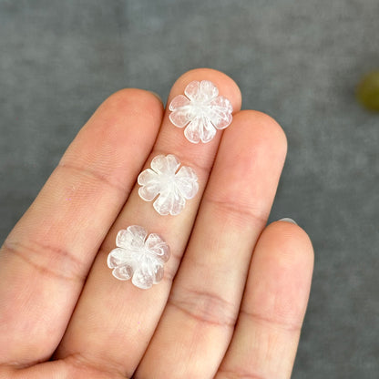 Natural Moonstone Four Leaf Clover Charm