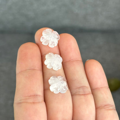 Natural Moonstone Four Leaf Clover Charm