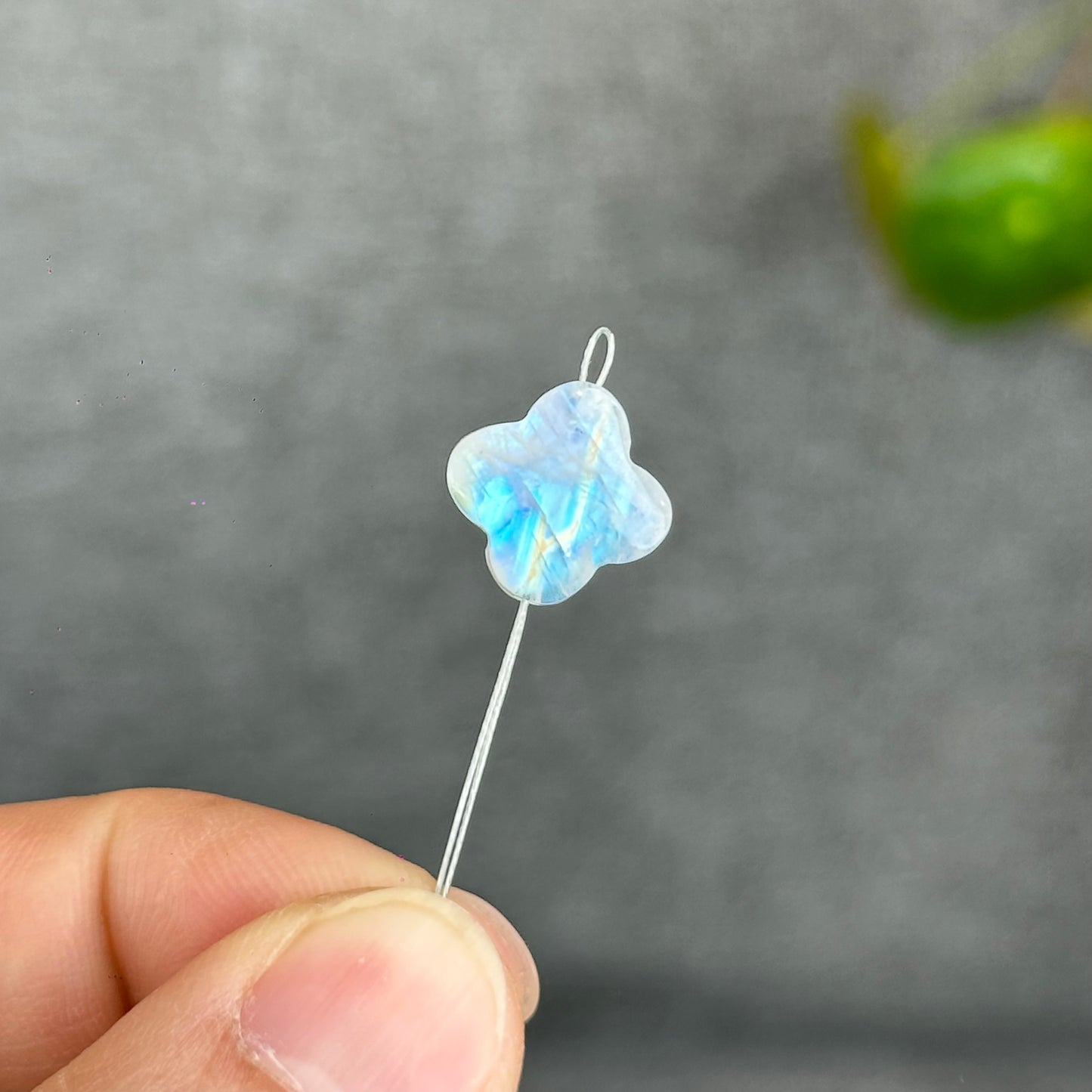 Natural Moonstone Four Point Charm