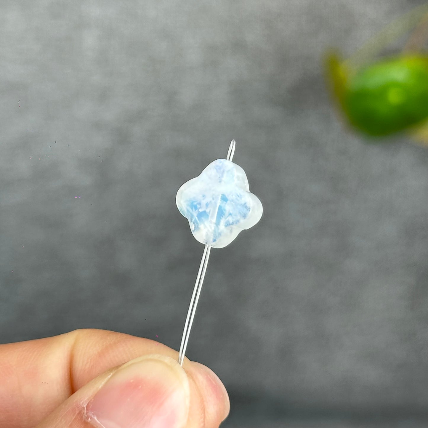 Natural Moonstone Four Point Charm