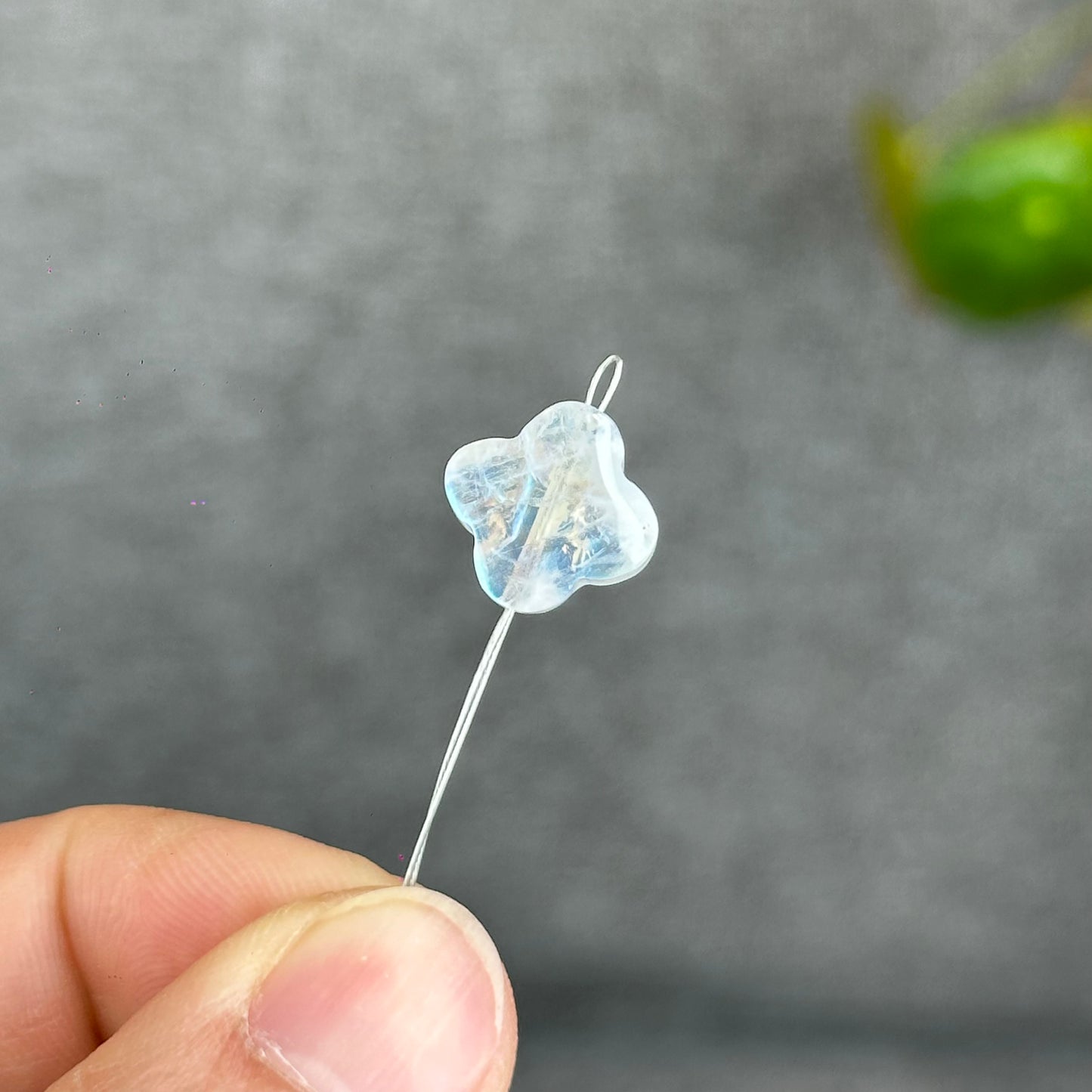 Natural Moonstone Four Point Charm