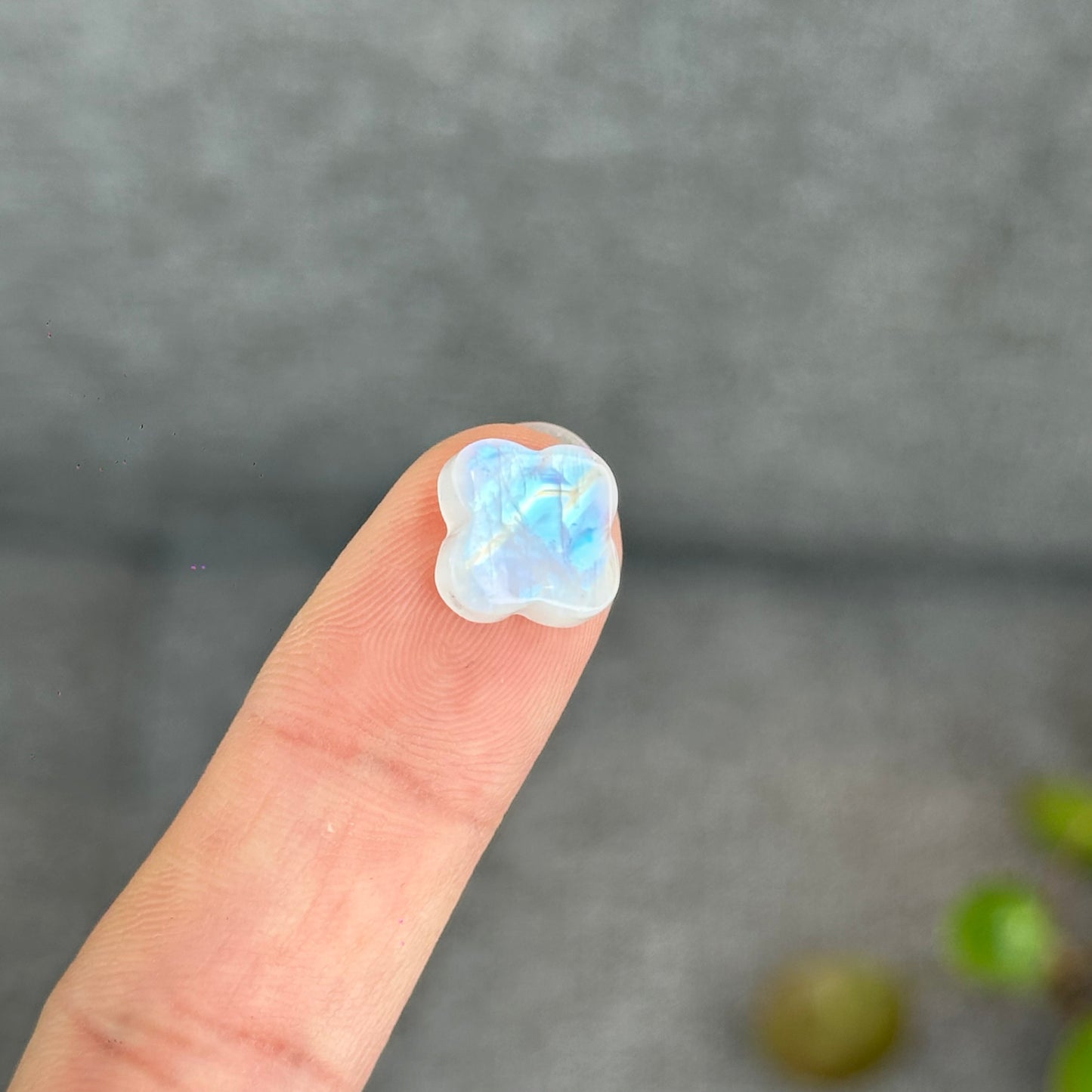 Natural Moonstone Four Point Charm