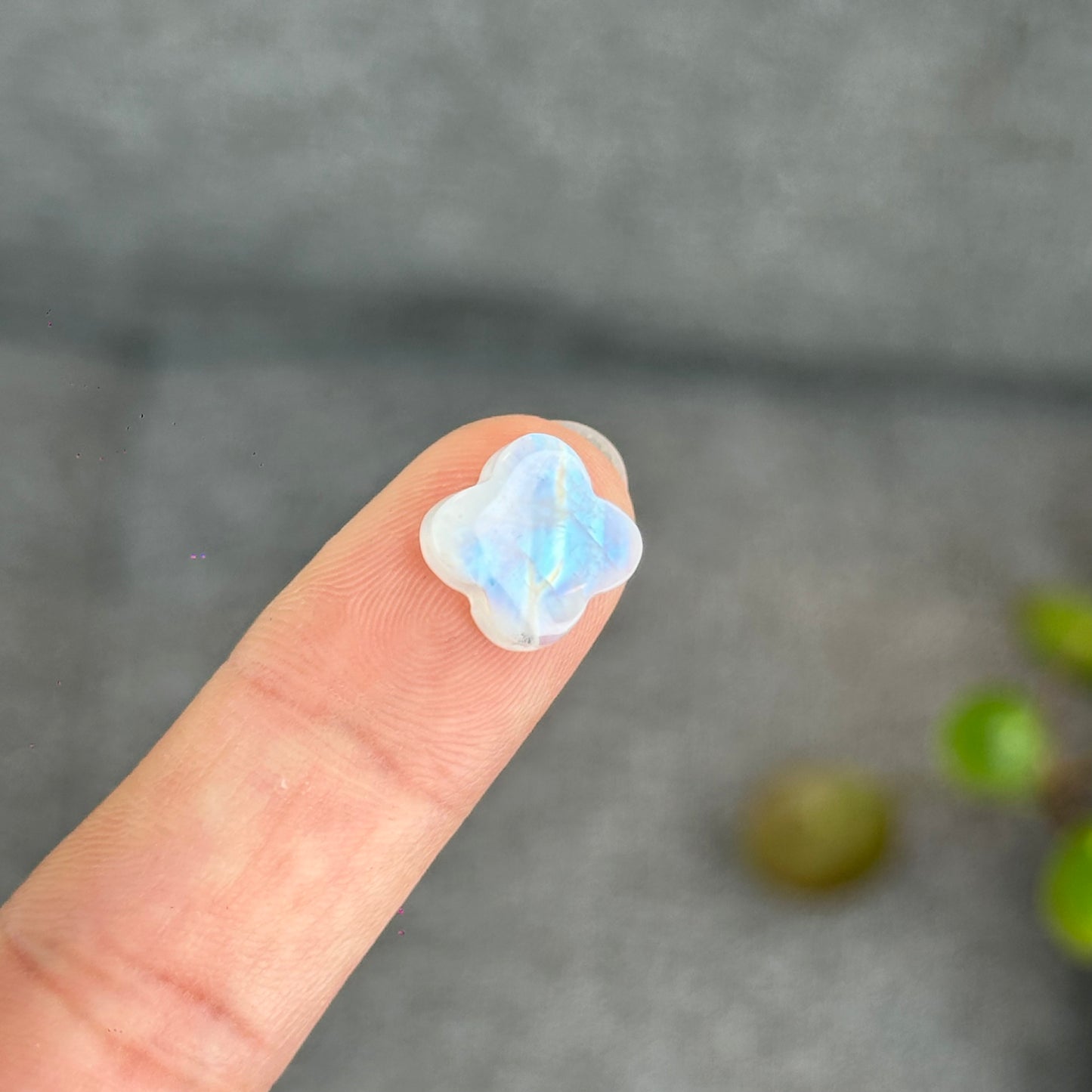 Natural Moonstone Four Point Charm