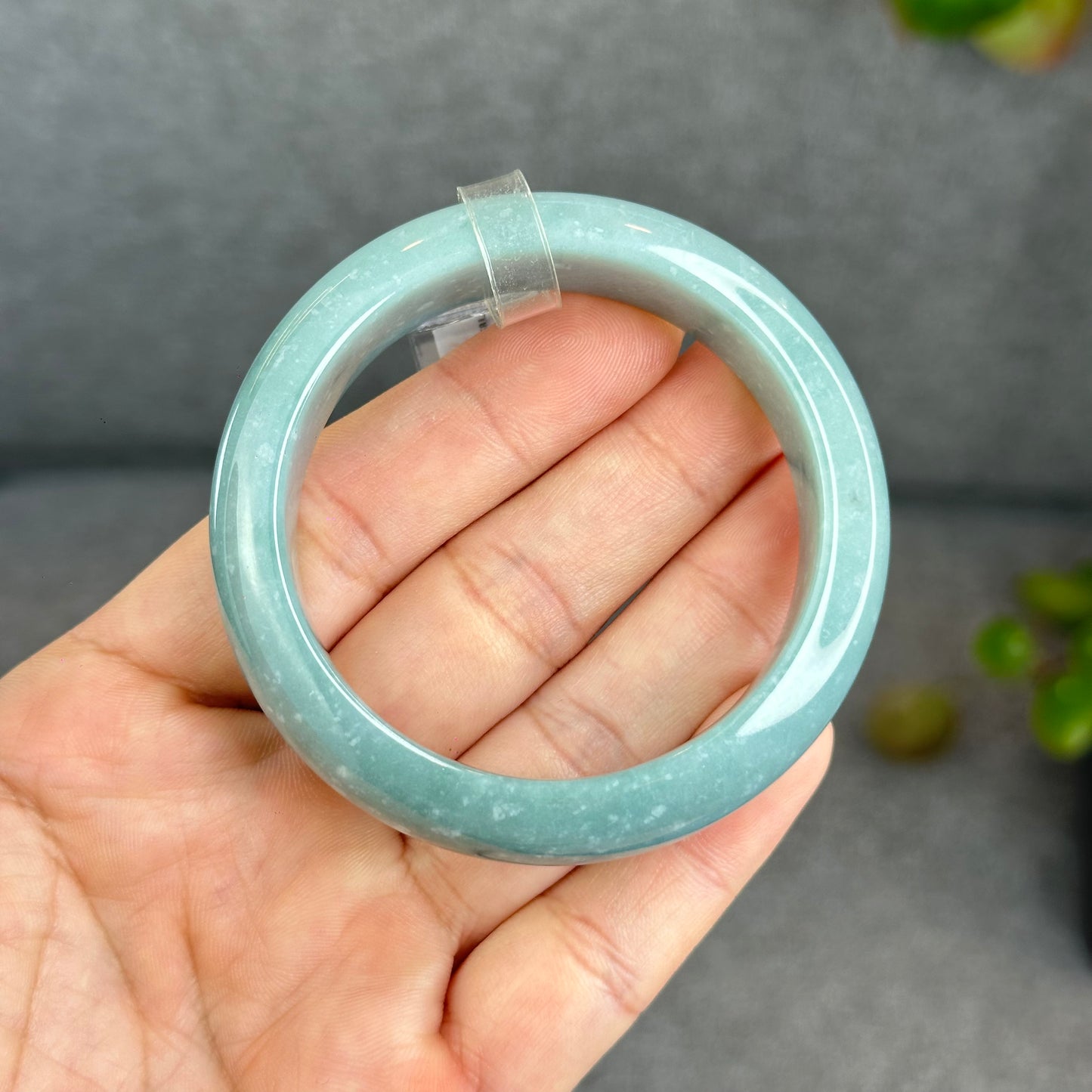 Bracelet Jadeite Jade Style Feuille Taille 53 mm