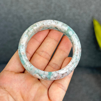 Natural Floral Agate Bangle Size 53 mm