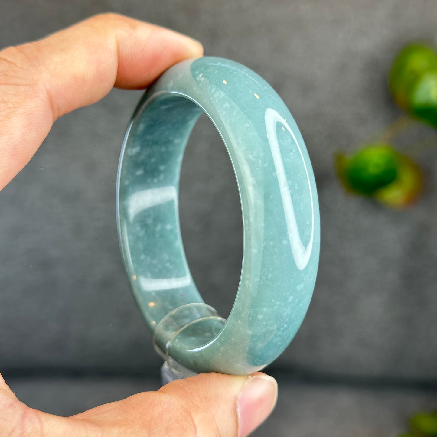 Bracelet Jadeite Jade Style Feuille Taille 53 mm