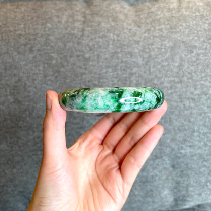 Son Thuy Jadeite Jade Bangle Style Feuille Taille 62,02 mm