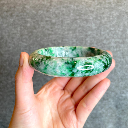 Son Thuy Jadeite Jade Bangle Style Feuille Taille 62,02 mm