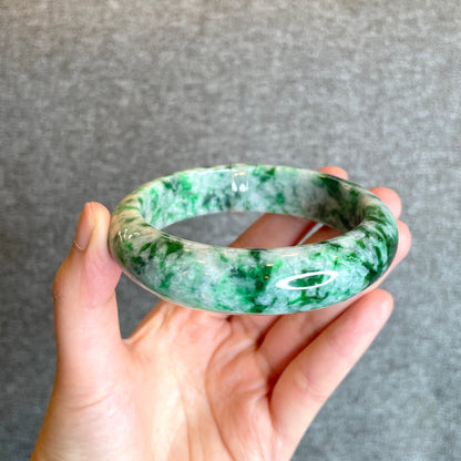 Son Thuy Jadeite Jade Bangle Style Feuille Taille 62,02 mm