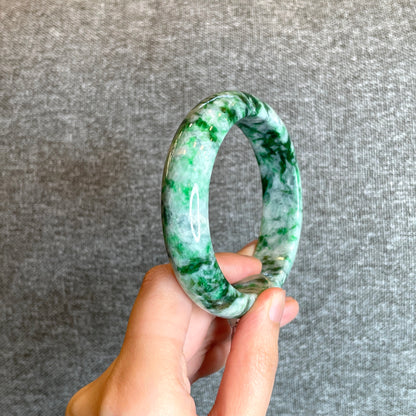 Son Thuy Jadeite Jade Bangle Style Feuille Taille 62,02 mm