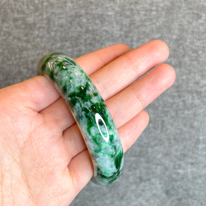 Son Thuy Jadeite Jade Bangle Style Feuille Taille 62,02 mm