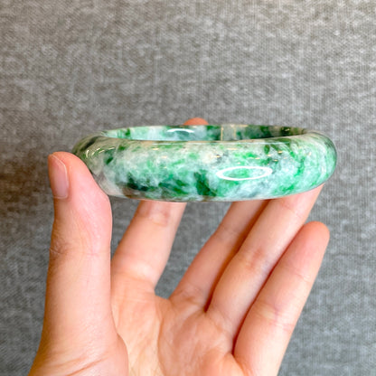 Son Thuy Jadeite Jade Bangle Style Feuille Taille 62,02 mm