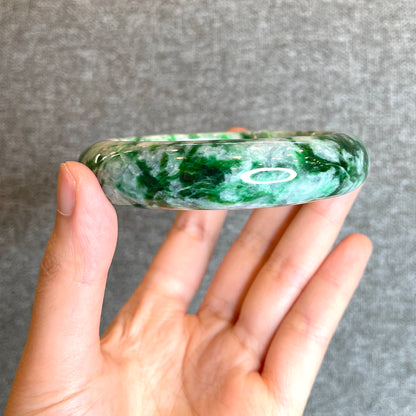 Son Thuy Jadeite Jade Bangle Style Feuille Taille 62,02 mm