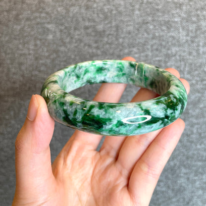 Son Thuy Jadeite Jade Bangle Style Feuille Taille 62,02 mm