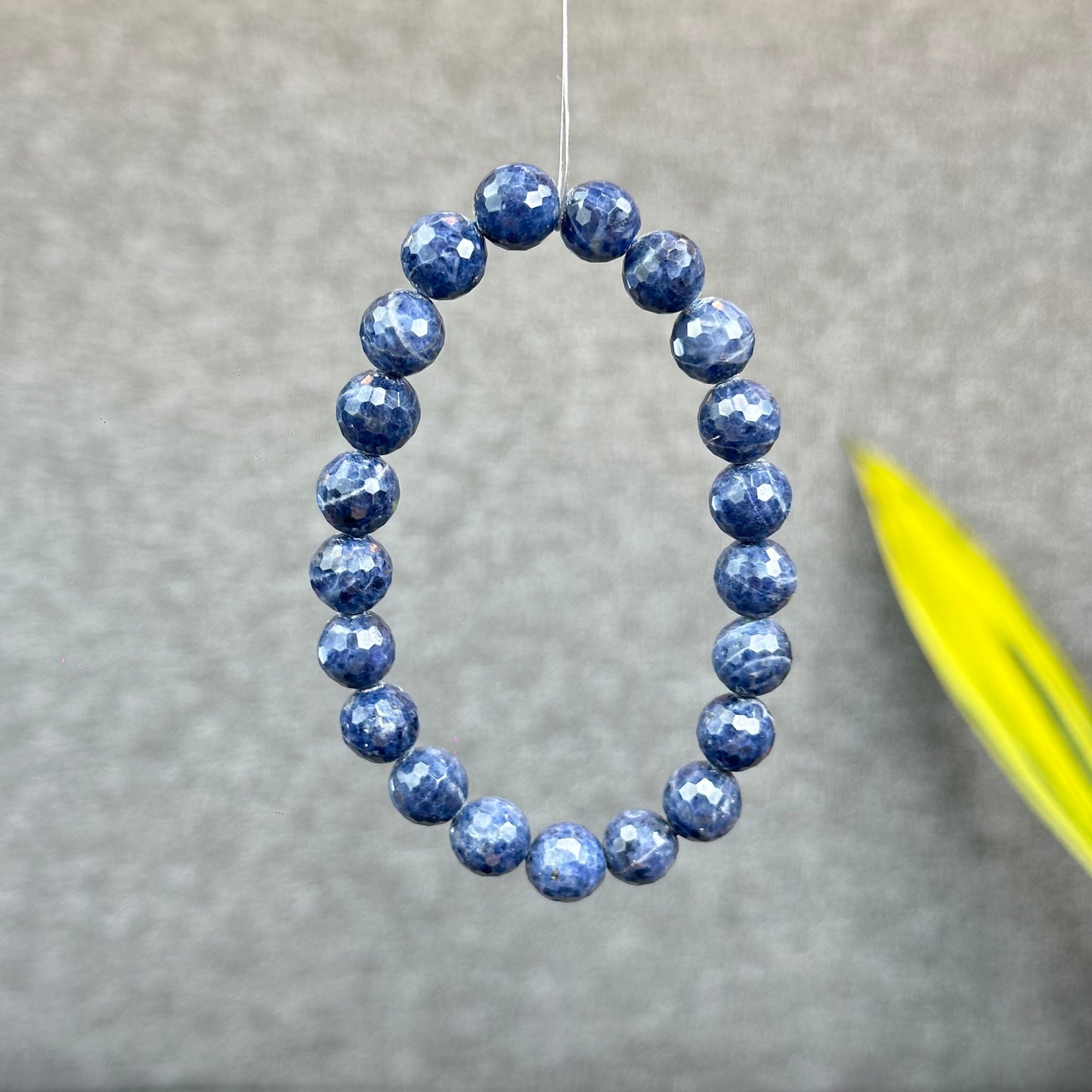 Natural Faceted Blue Sapphire Bracelet Size 9 mm