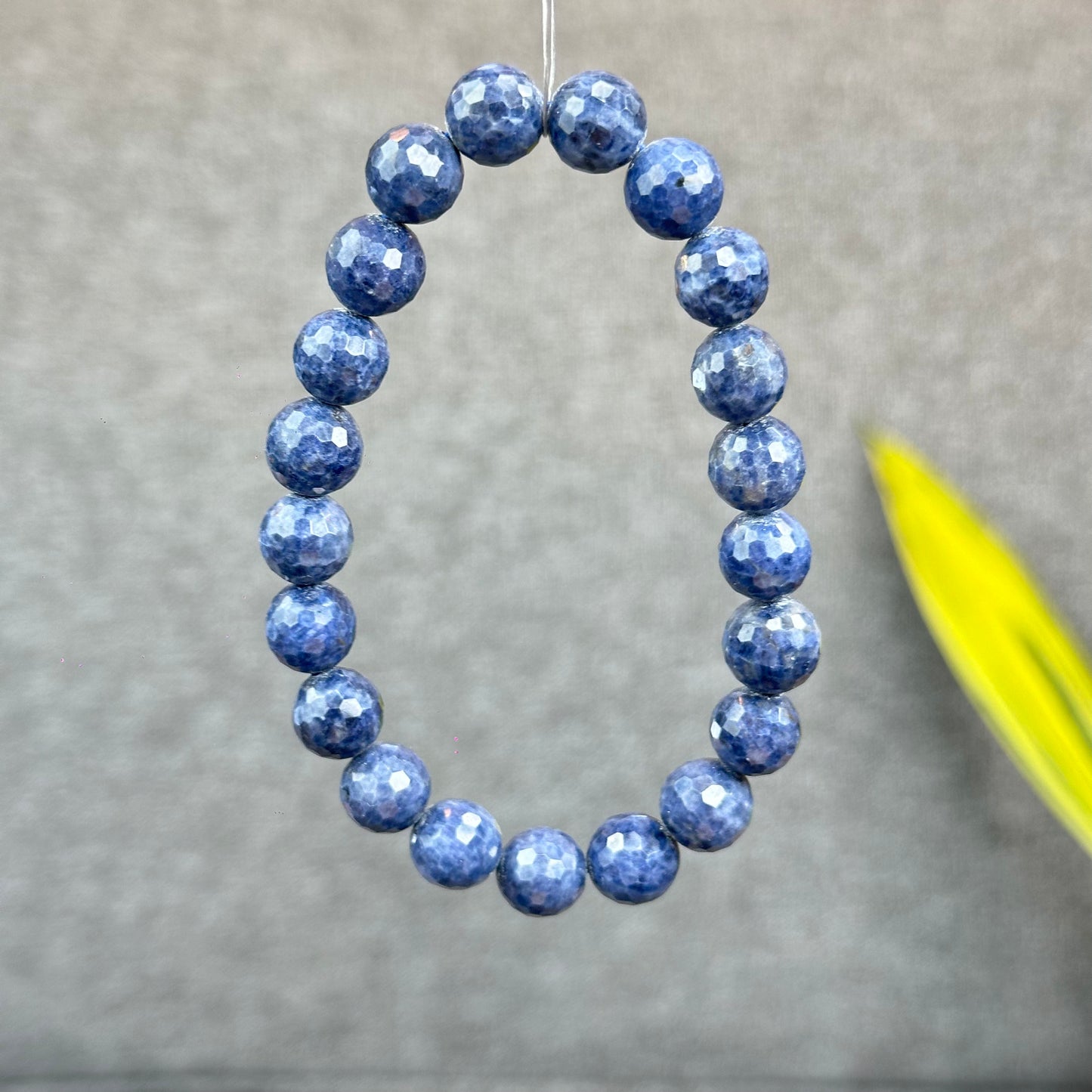 Natural Faceted Blue Sapphire Bracelet Size 9.5 mm
