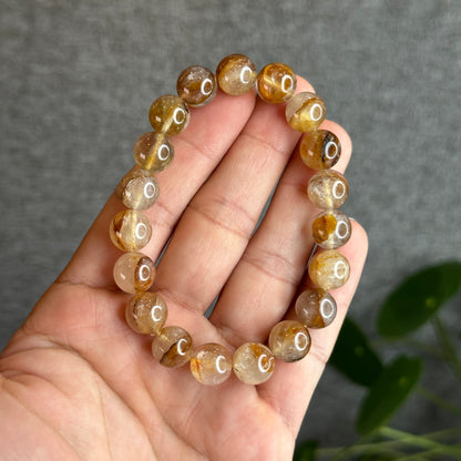 Fire Quartz with Golden Healer Bracelet Size 10.5 mm