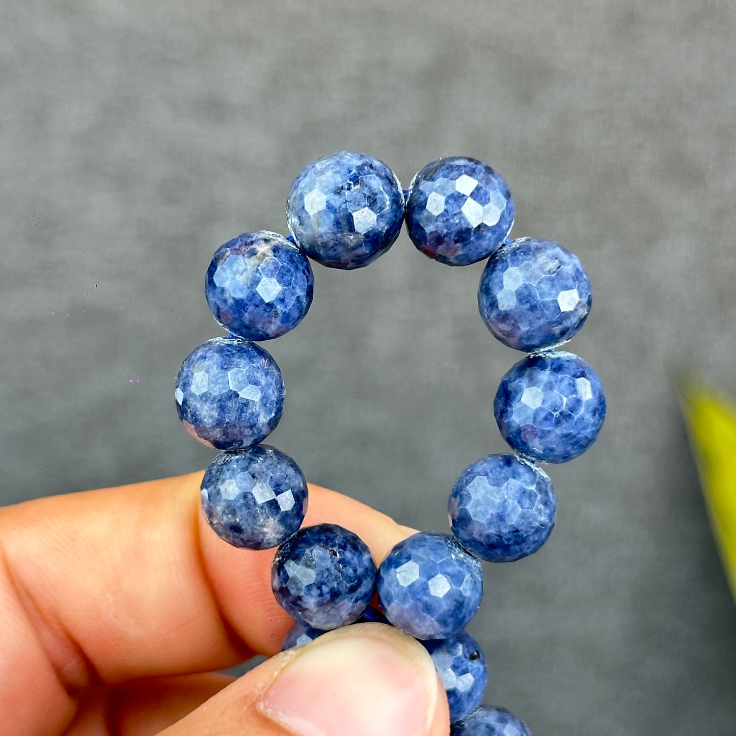 Natural Faceted Blue Sapphire Bracelet Size 9.5 mm